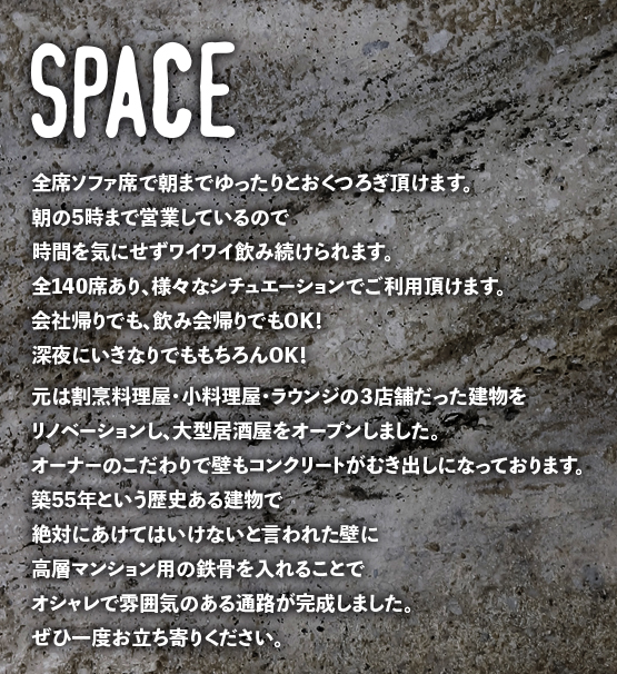 和歌山じゃんじゃん横丁の裏路地にある大型居酒屋　金魚